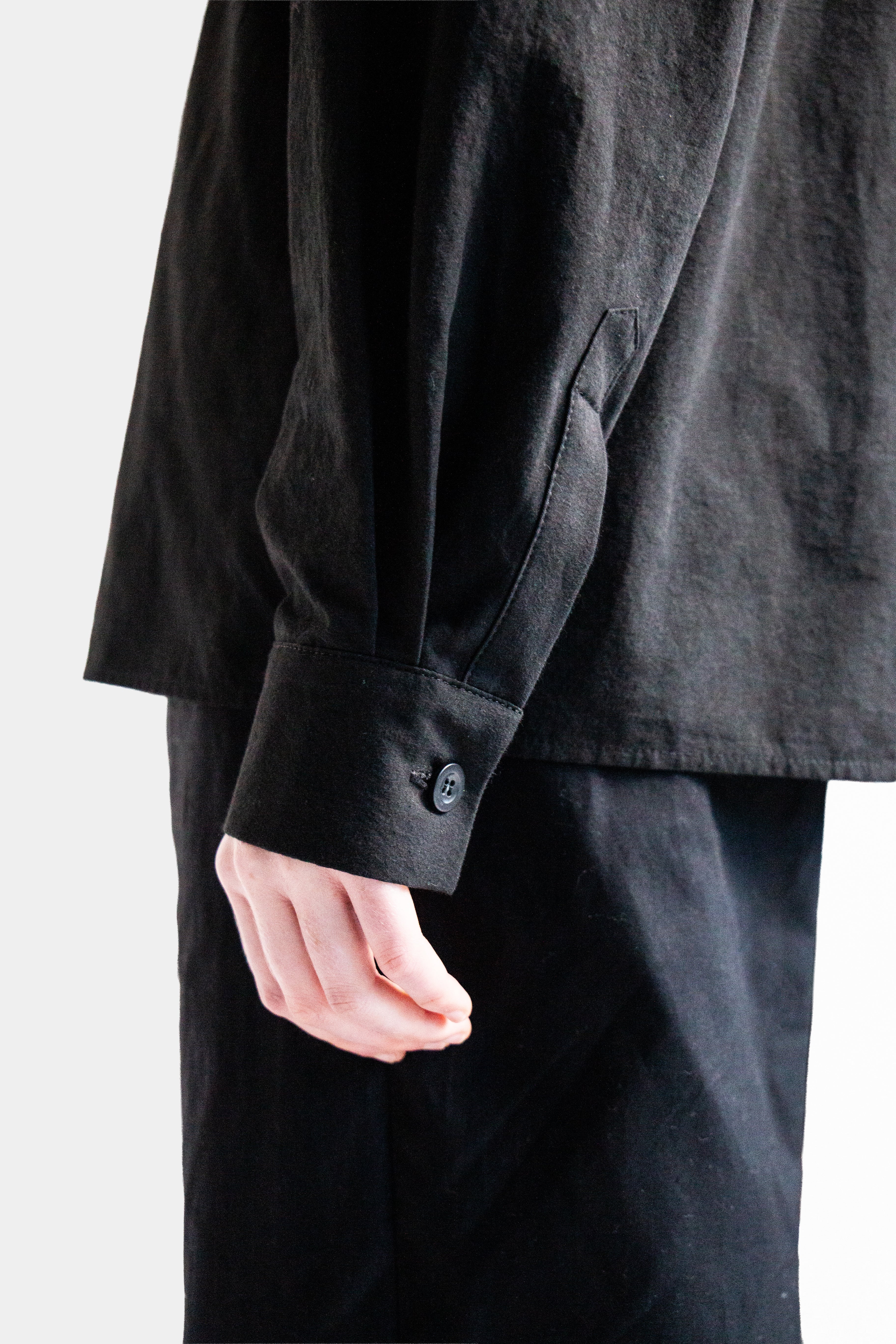 Fanny Black Shirt mid section view